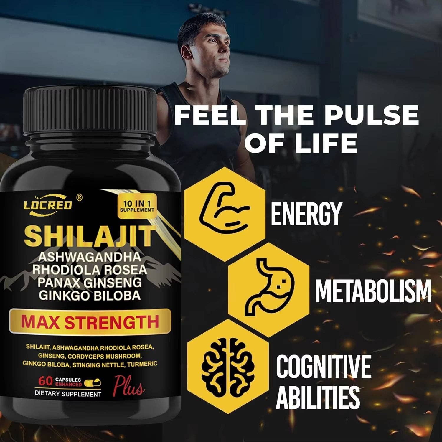 Naomi's Happy Place Shop - Wholesale Oral Supplement/Vitamin - Shilajit Capsules Ashwagandha Extra Strength Dietary Supplement 60 Capsules4