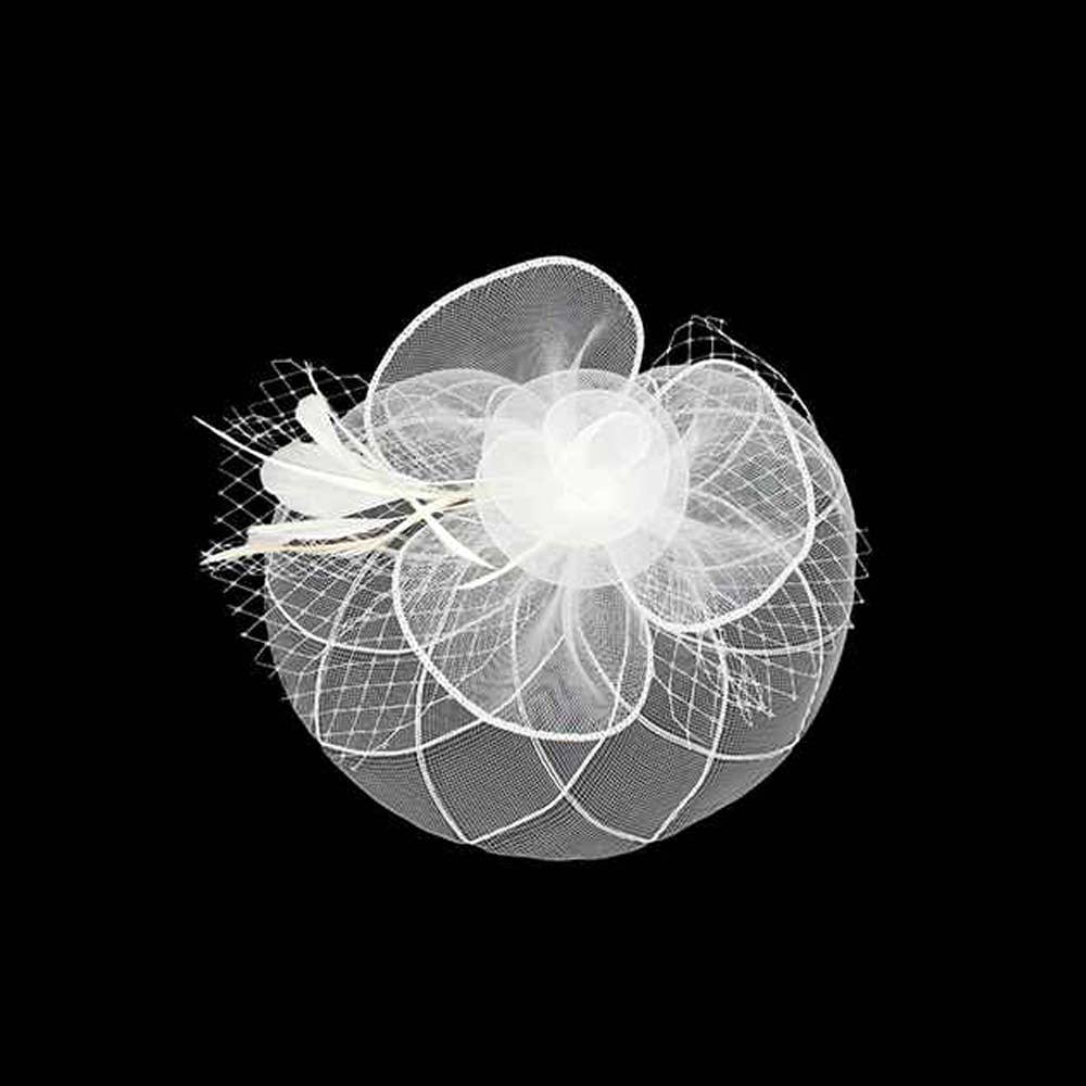 Sensibling Corp. - Vente Chapeau bibi – femme - Fascinateur / Bandeau en maille de plumes et fleurs13