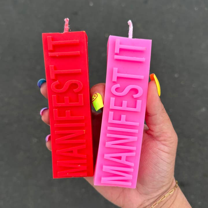 Velas de manifestación de cristal, manifestación de fertilidad para venta al por mayor de Manifest It With Aries Babe