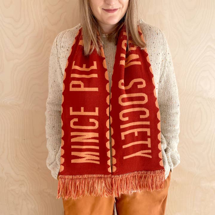 Alphabet Bags – wholesale Halsduk - Unisex – Mince Pie Appreciation Society - Roststickad halsduk