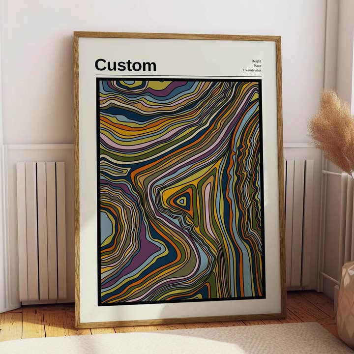 Custom Contour Print - Any Mountain for wholesale by Jude River Design
