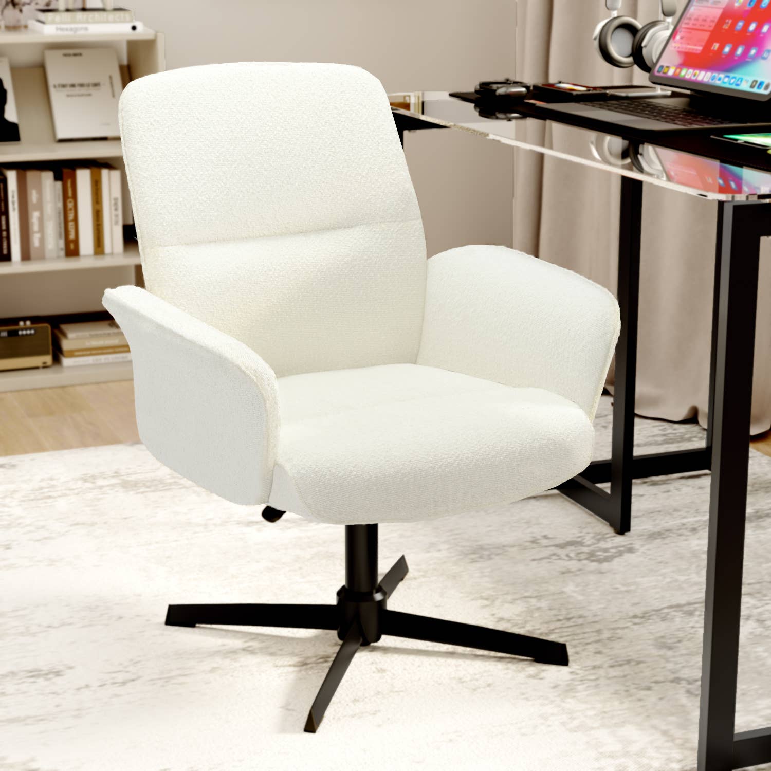 HOMYCASA DESIGN INC - Wholesale Chair - Modern Functional Swivel Office Chair and Accent Chair-White6
