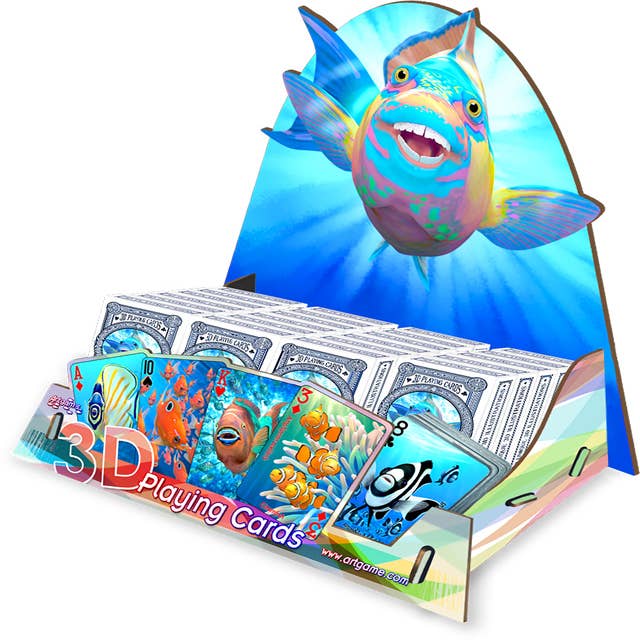 Wholesale Tropical Fish Playing Cards - 24 Decks + Display + Demo