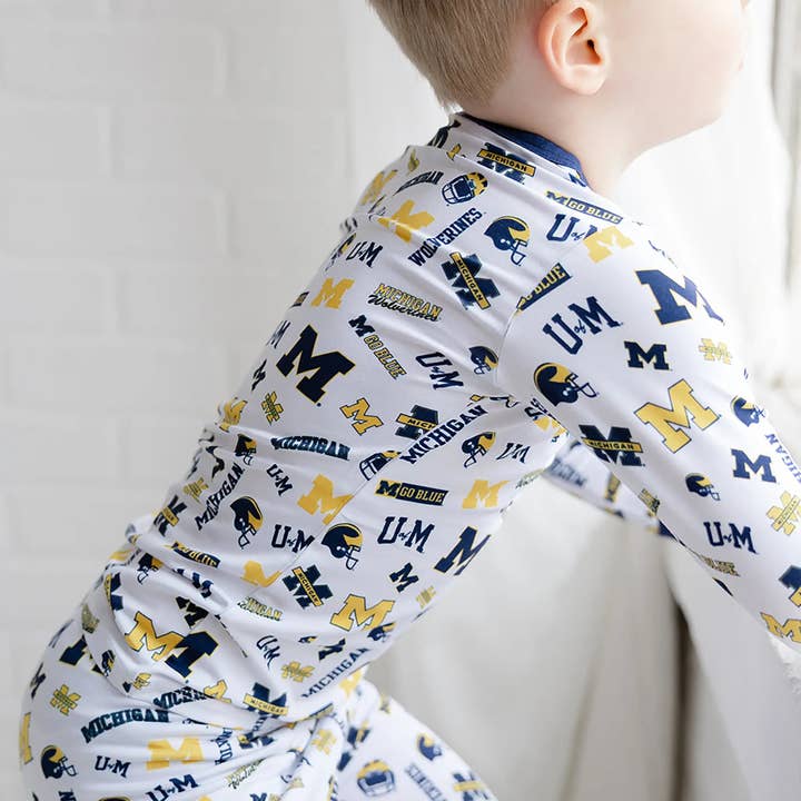 Tailgate Tikes - Wholesale Sleepwear Set - Kids - Michigan Wolverines Two-Piece Pajama Set7