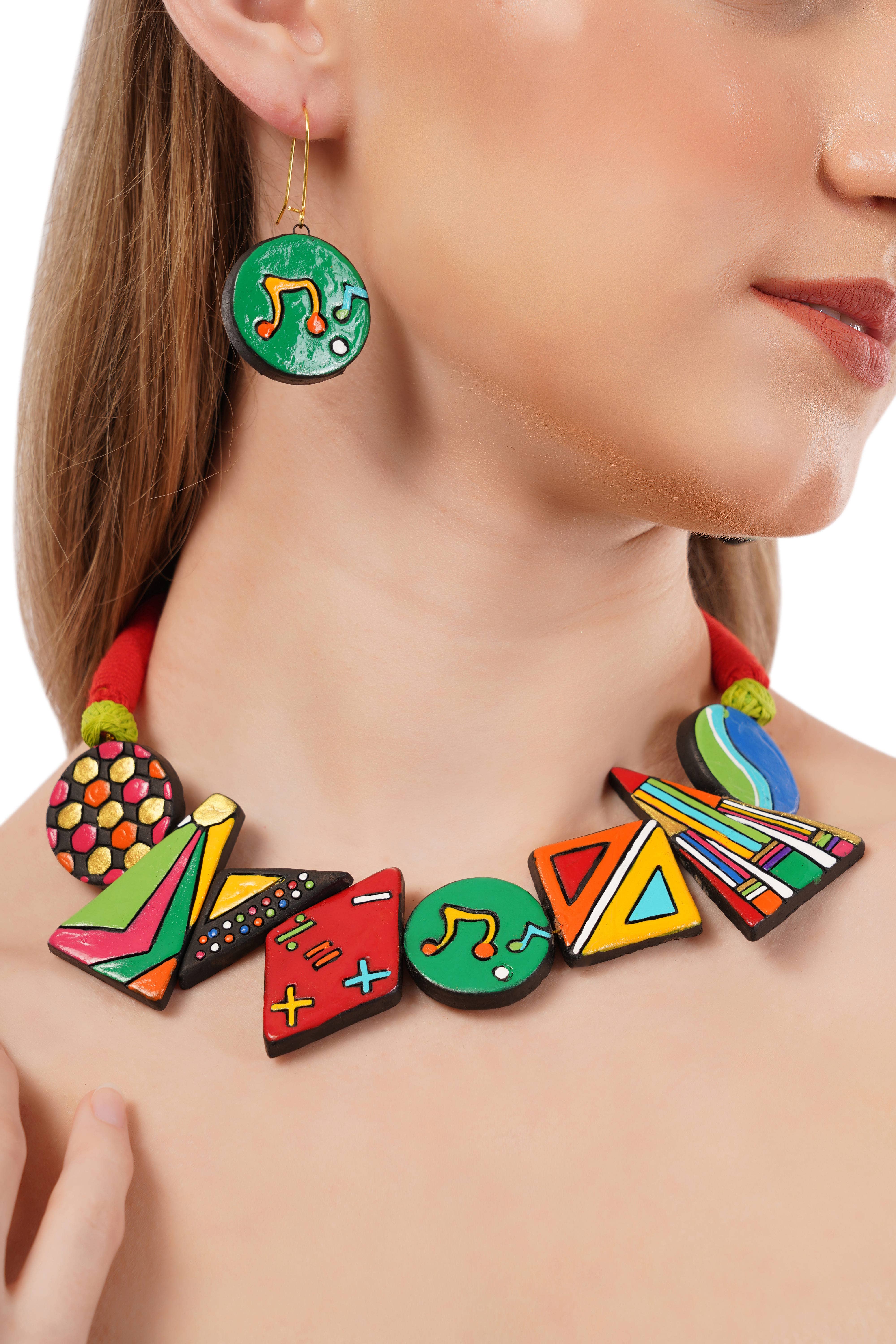 House of Kraft – wholesale Smycken – Musiknoter Smyckeset | Lersmycken | Tillbaka till skolan-set2