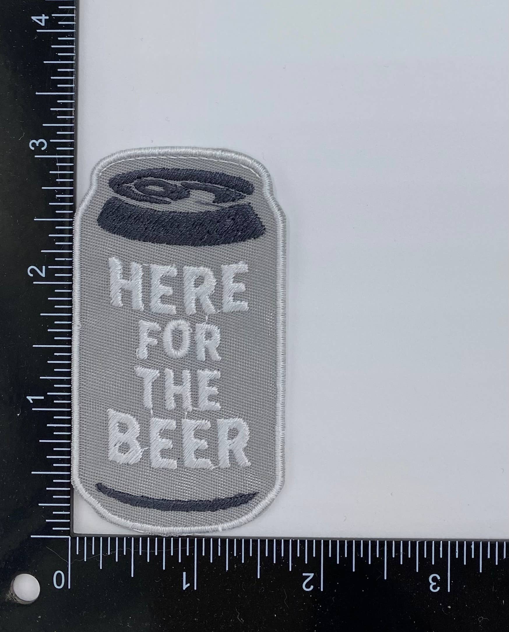 Wholesale Applique - Wholesale Patch - Here for the Beer, Embroidered, Iron on Patch1