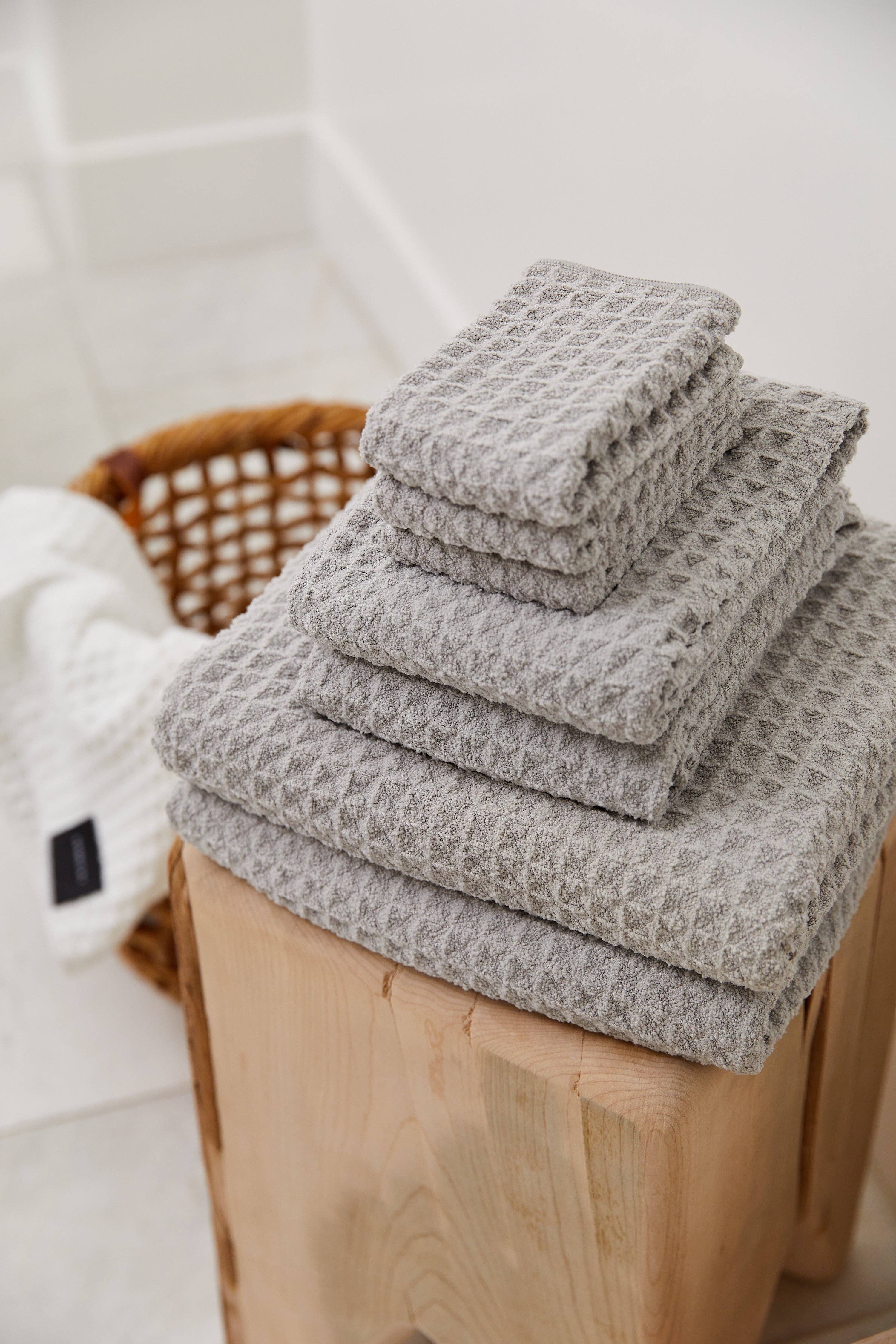 Geometry - Wholesale Hand Towel - Stone Waffle Hand Towel1