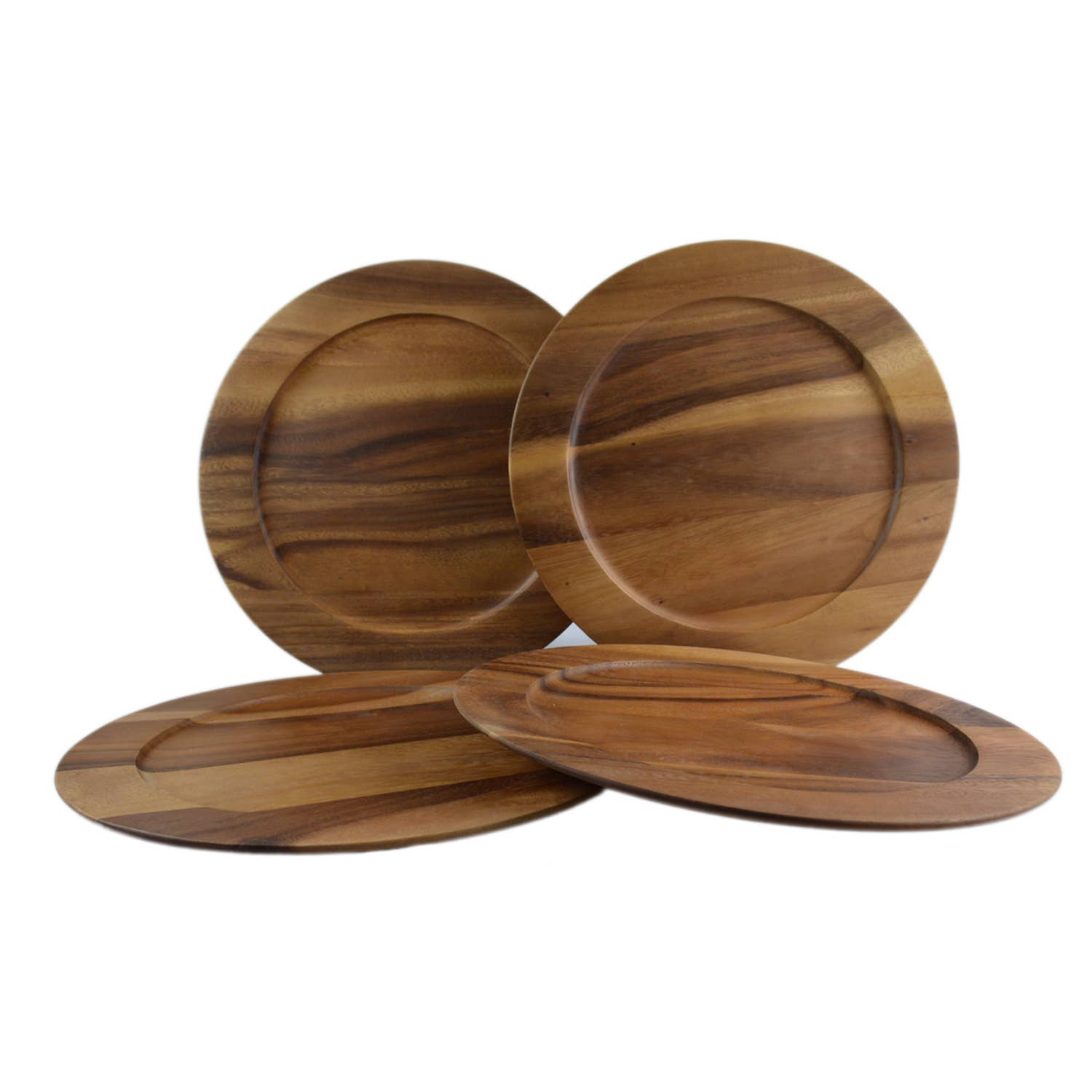 14 Inch RoRo Large Classic Wood Charger in Oak Stain 14 Inch RoRo Large Classic Wood Charger in Oak Stain