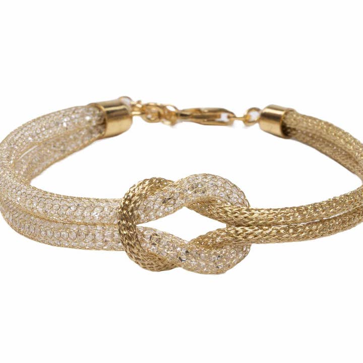 Knot Bracelet with Crystals for wholesale by Argentofilato