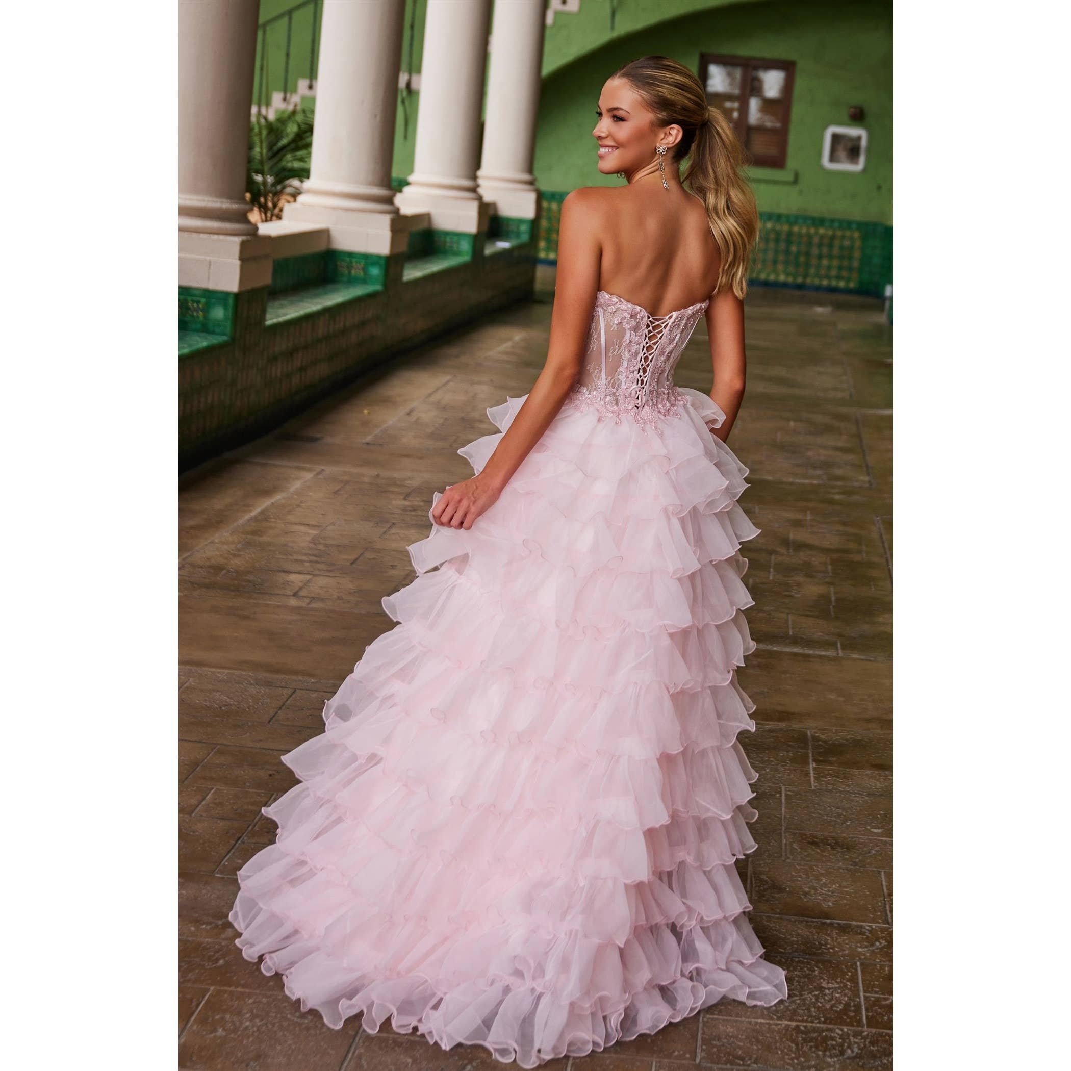 Noxanabel - Wholesale Dress - Women's - Strapless Sweetheart Top Layered Tulle Dress-R16886