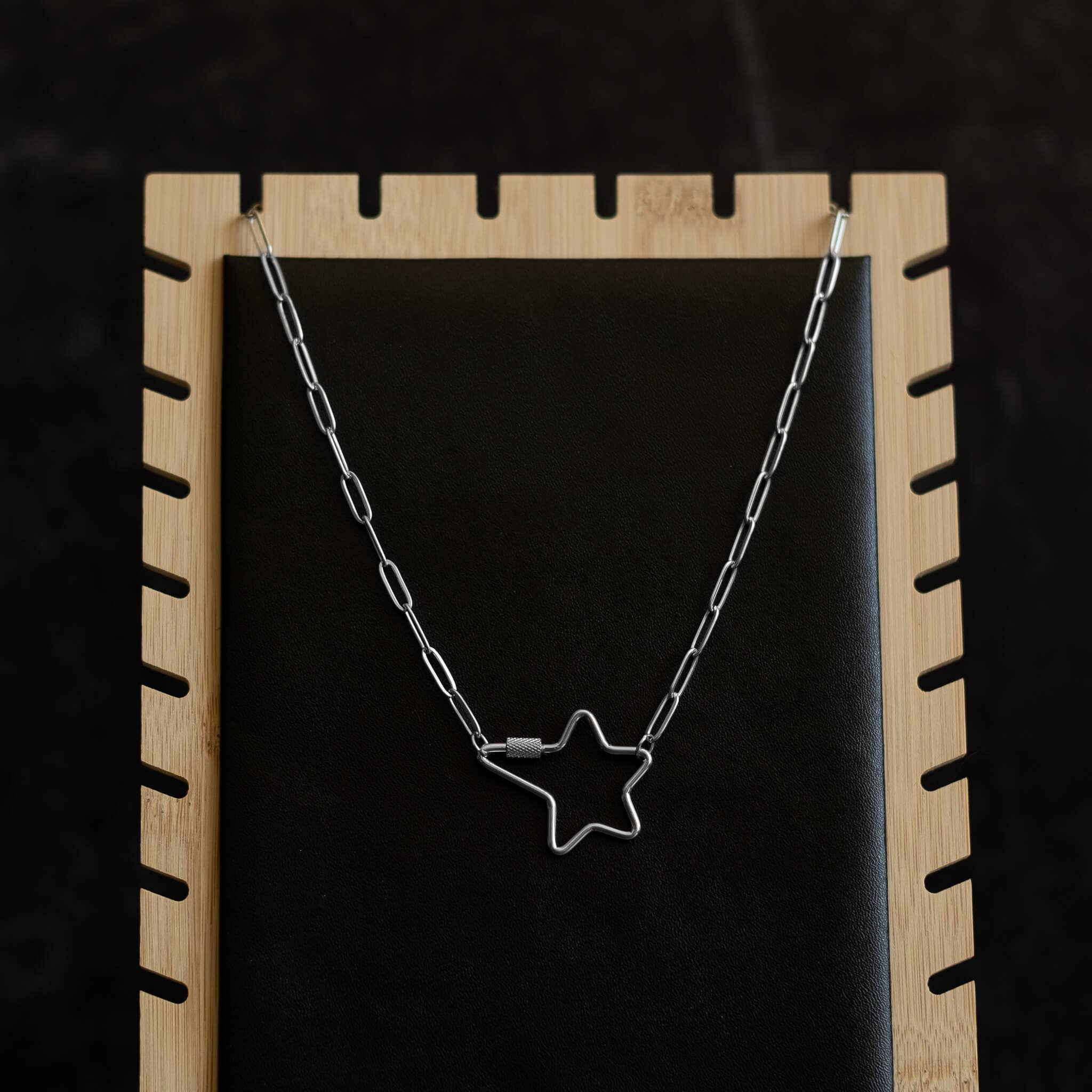 That Queer Card Co - Wholesale Pendant/Charm Necklace - Carabiner necklace | Stainless steel paperclip chain4