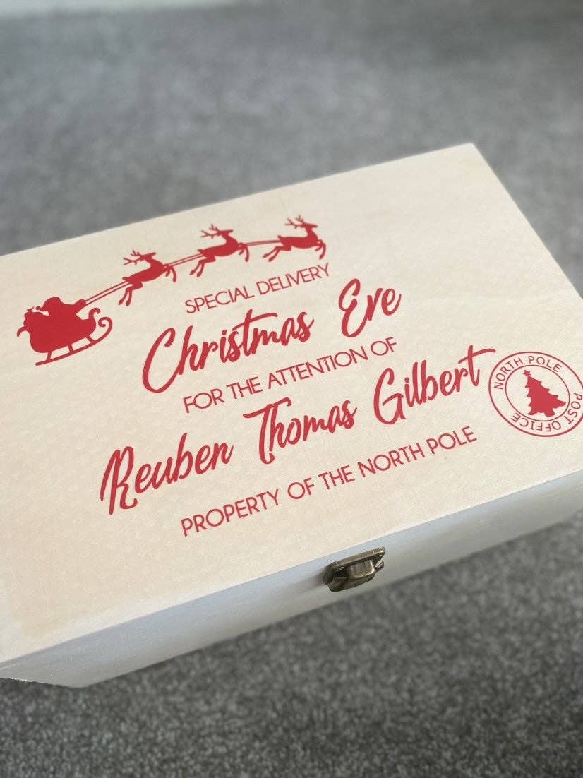 WinsterCreations™ – wholesale Gift box – Personalised Make Your Own Christmas Eve Box Sticker Label - WOODEN BOX IS NOT INCLUDED1