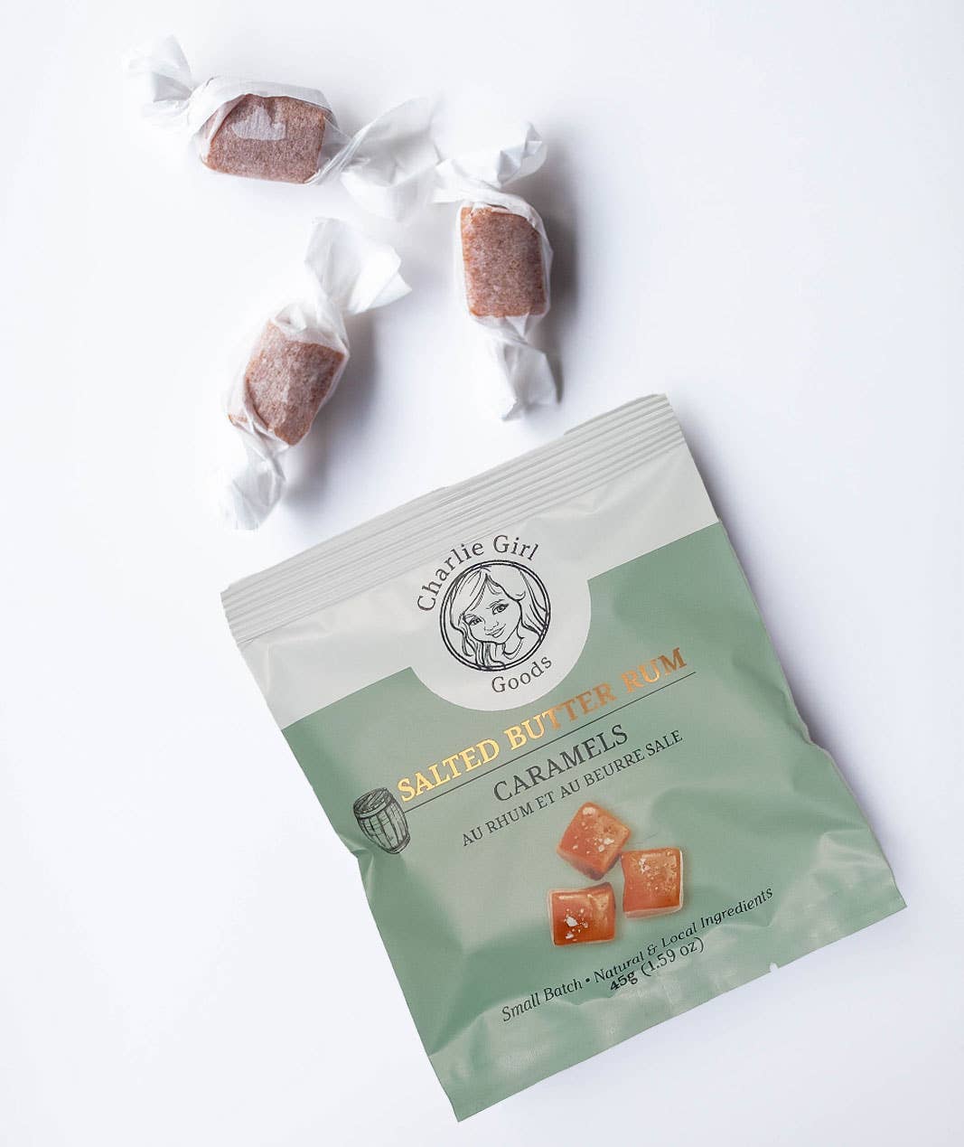 Charlie Girl Goods - Vente Caramels - Caramels au rhum et au beurre salé