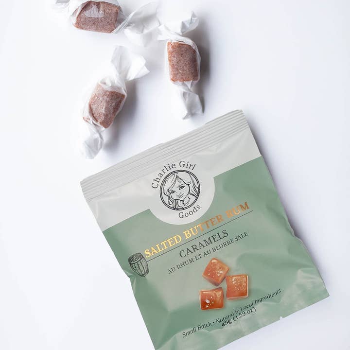 Charlie Girl Goods - Wholesale Caramel - Salted Butter Rum Caramels0