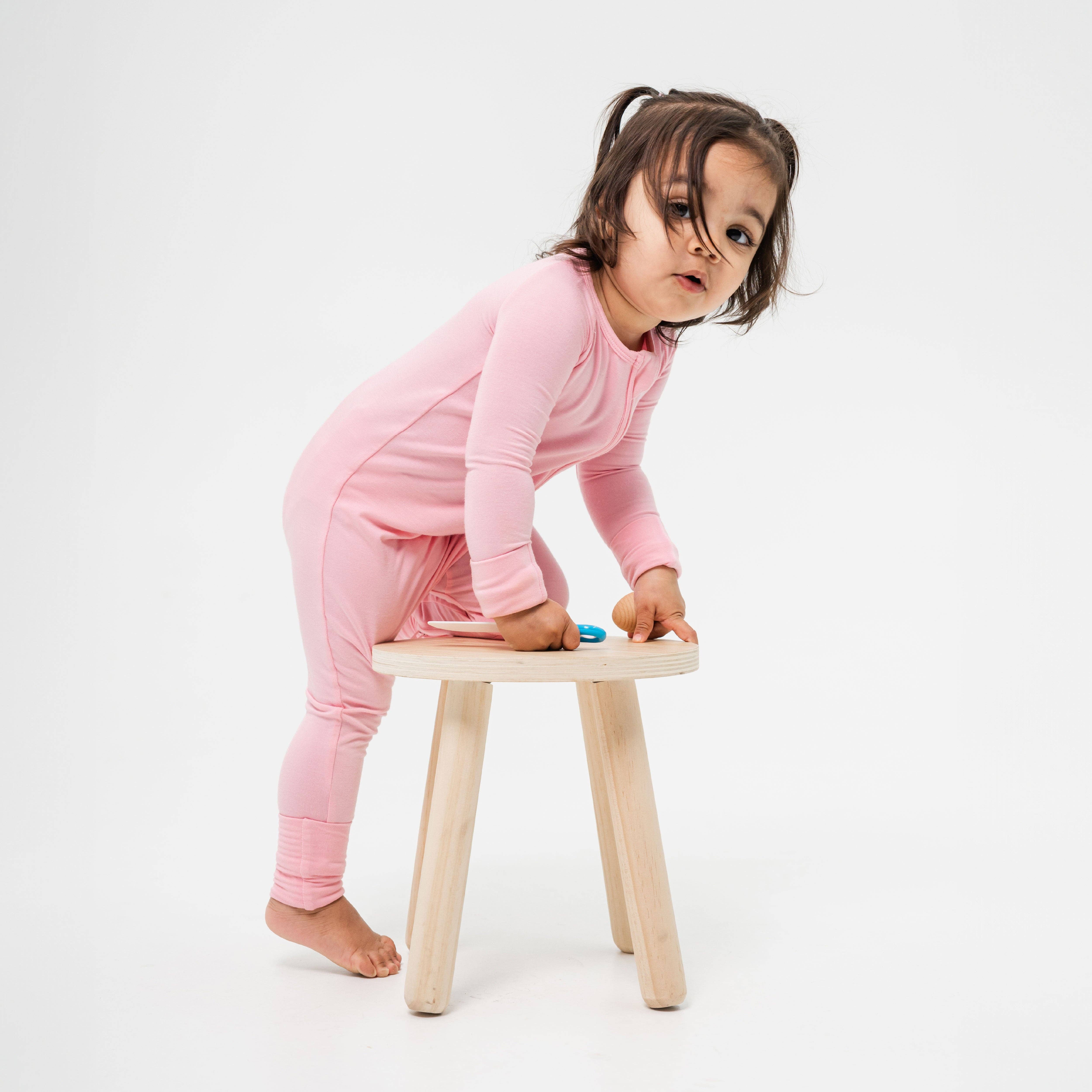 Bam & Stitch - Vente Grenouillère – bébé - Barboteuse Convertible Fleur Rose2