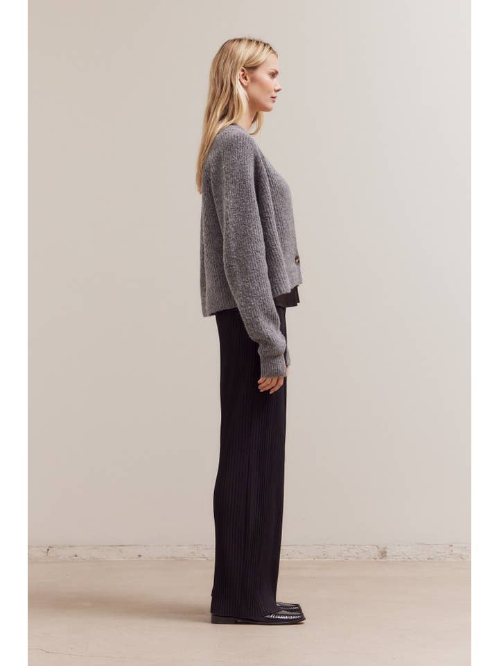 Grade & Gather – Cardigan - Mulher por atacado – 80440 - CARDIGÃ COM UM BOTÃO4