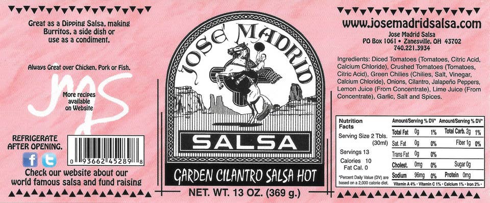 Jose Madrid Salsa - Venta al por mayor Salsa - Cilantro caliente1