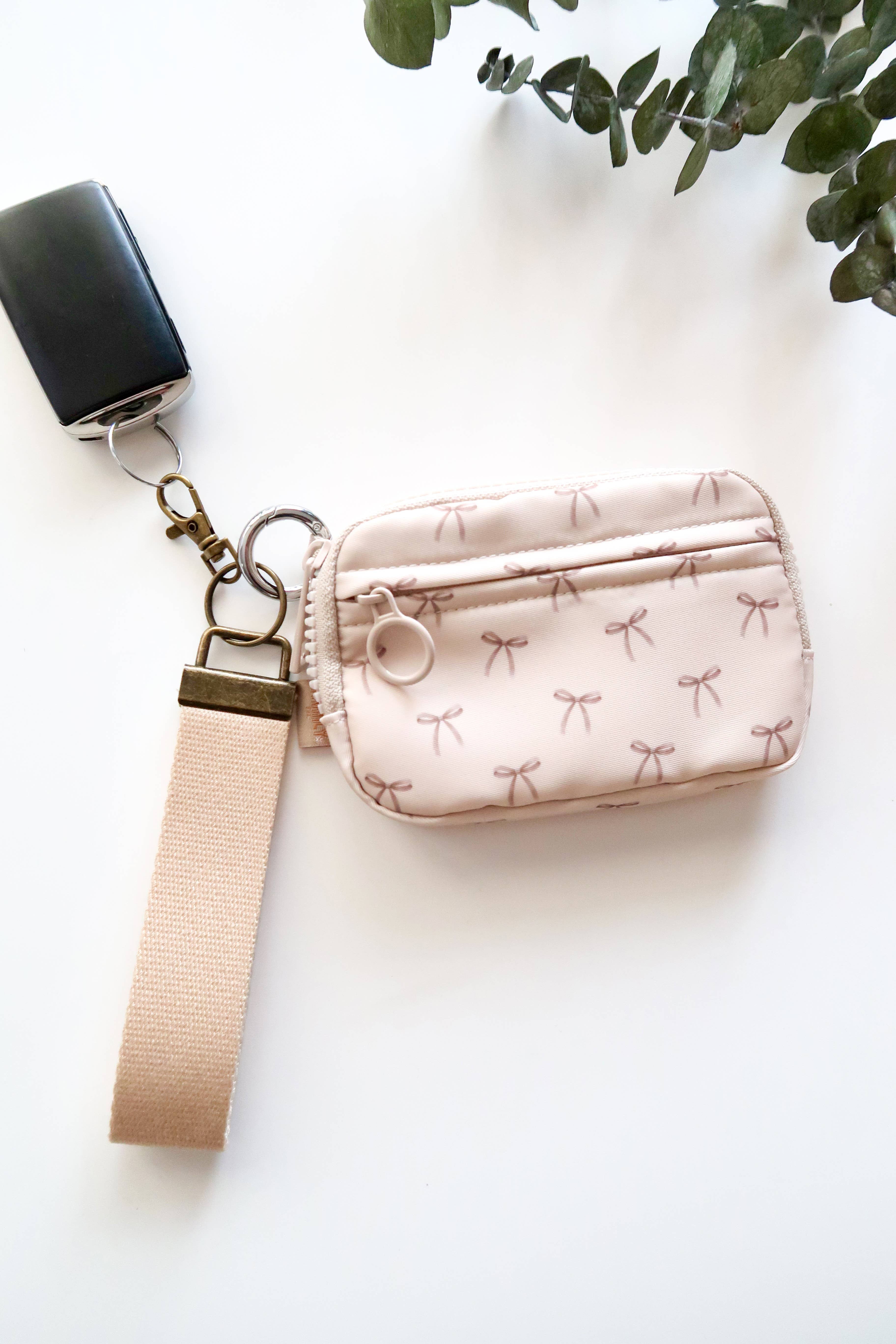 Frederick Family Co. - Wholesale Wallet - Women's - Bow Keychain Wallet with Wrist Lanyard, Compact Card Holder 12