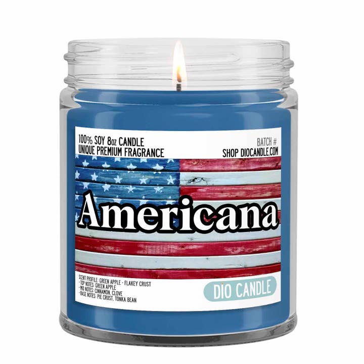Americana Candle for wholesale by Dio Candle Company