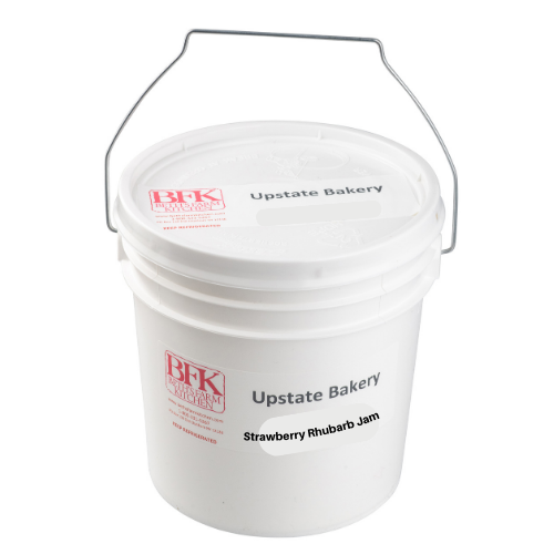 Beth's Farm Kitchen - Wholesale Jam/Jelly - Strawberry Rhubarb Jam - Bulk 1 Gallon Food Service Tub1
