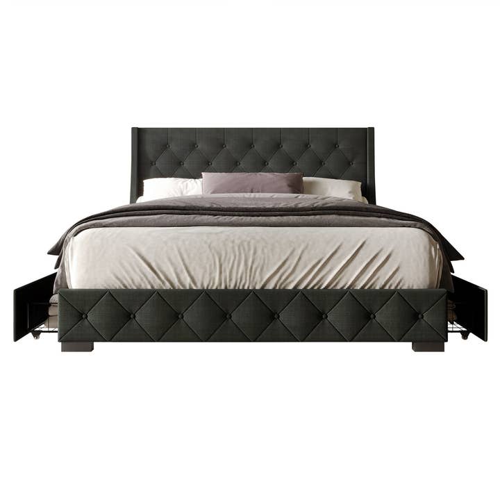 Home Design - Wholesale Bed - Olympia Tufted Upholstered Storage Platform Bed15