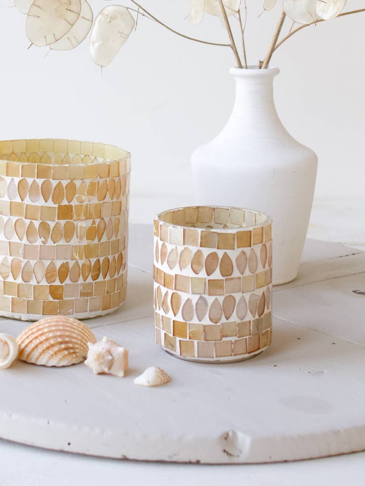 *SALE* Tealight holder mosaic WEL151 for wholesale by De Weldaad Authentic Interior