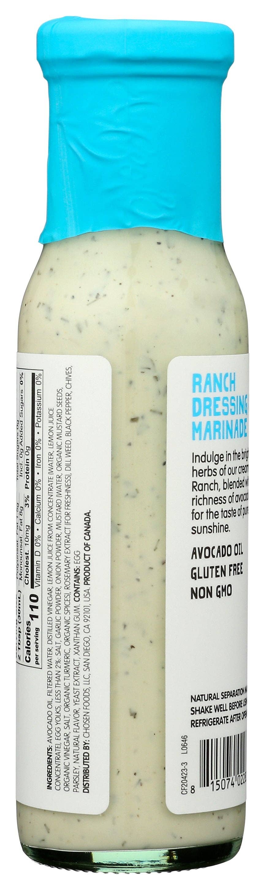 Everyday Supply Co - Wholesale Salad Dressing - CHOSEN FOODS DRESSING RANCH & MARINADE - Case of 61