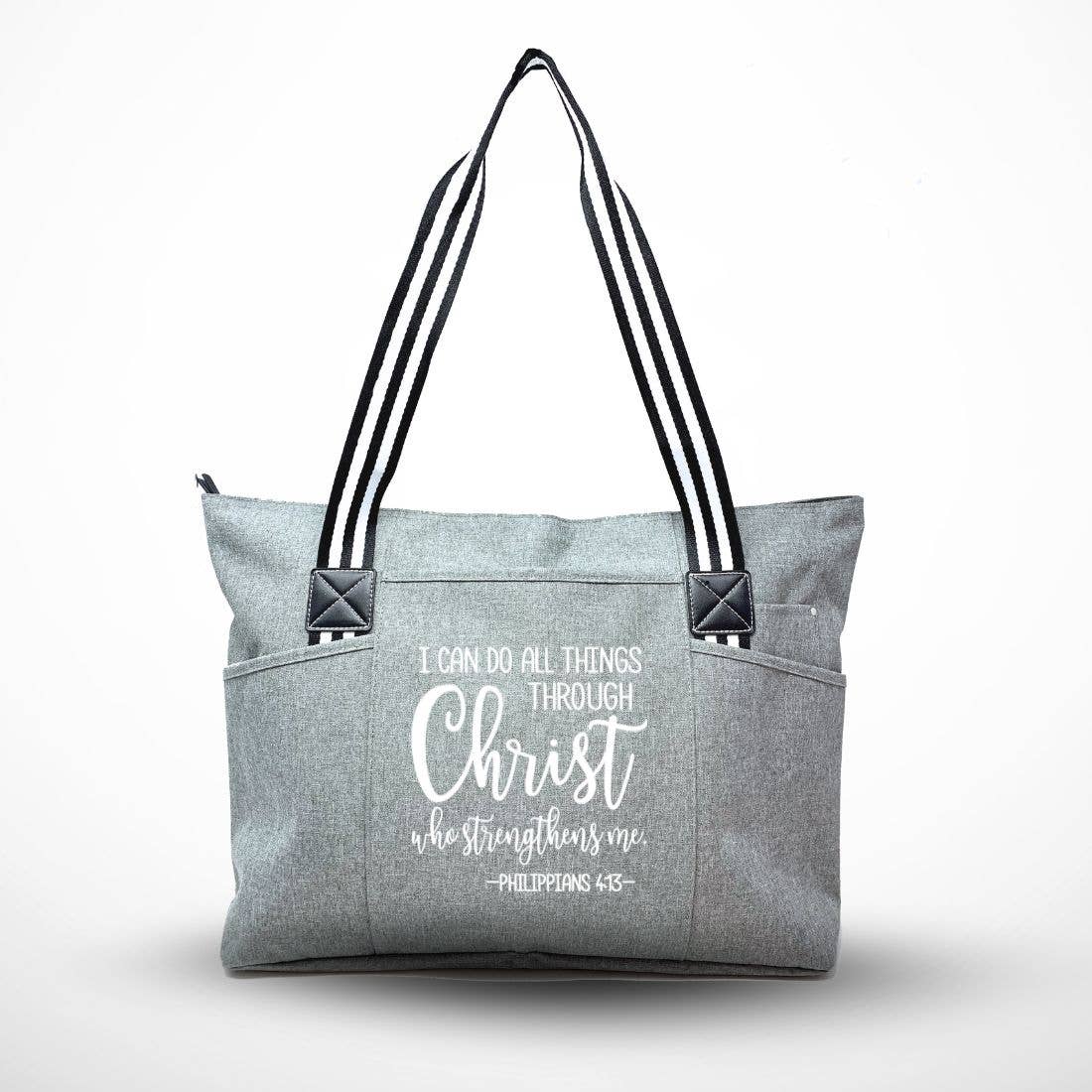 Brooke & Jess Designs - Vente Tote bag – femme - Sacs fourre-tout religieux à fermeture éclair avec poches - De nombreuses options1