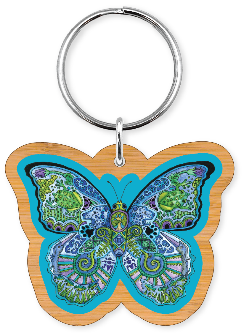 Morris Magnets - Wholesale Keychain - Unisex - Keychain - Earth Art Blue Morpho2