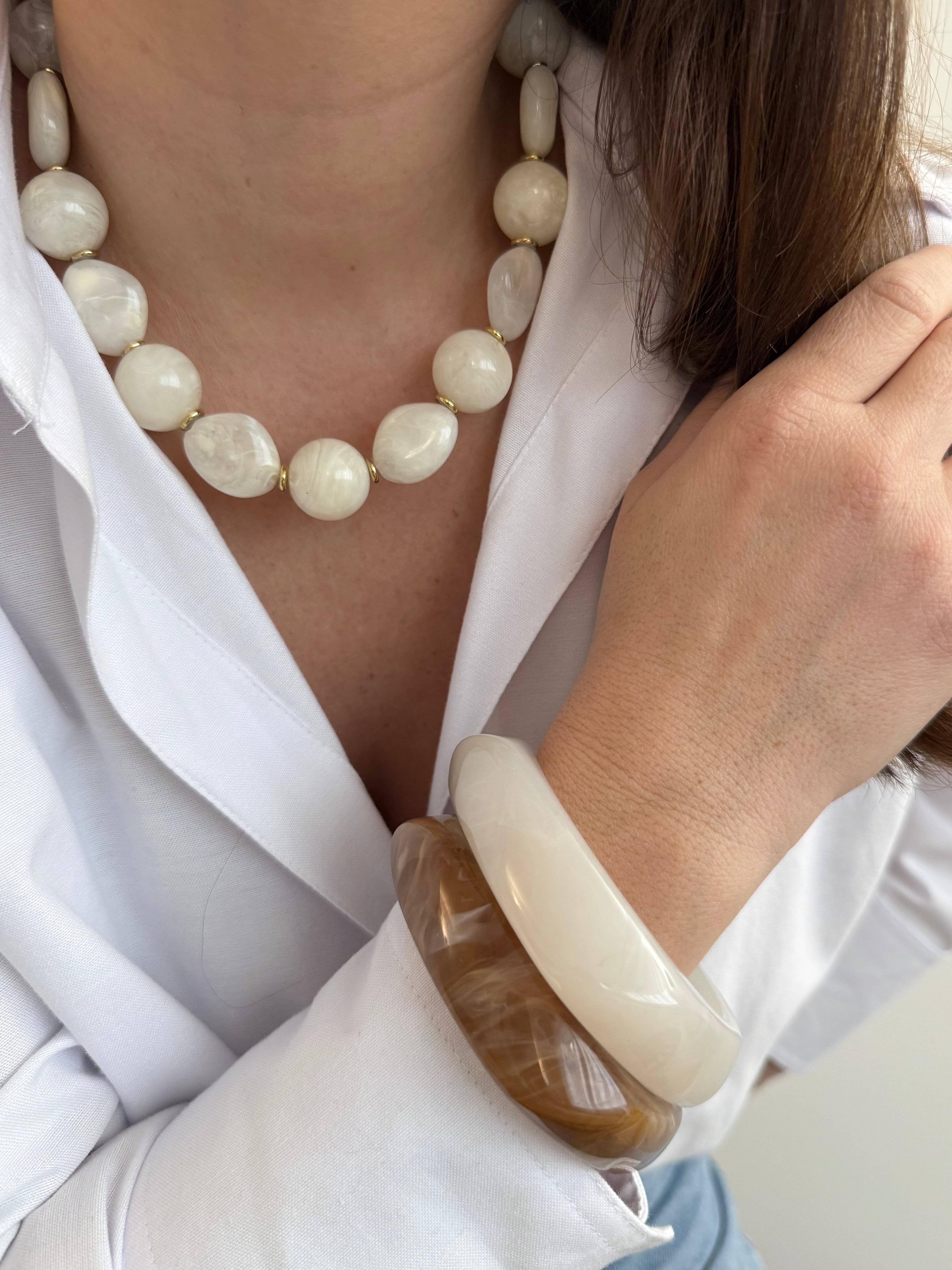 A.B. Paris - Wholesale Beaded/Pearl Necklace - Bali resin necklace - several colors available6