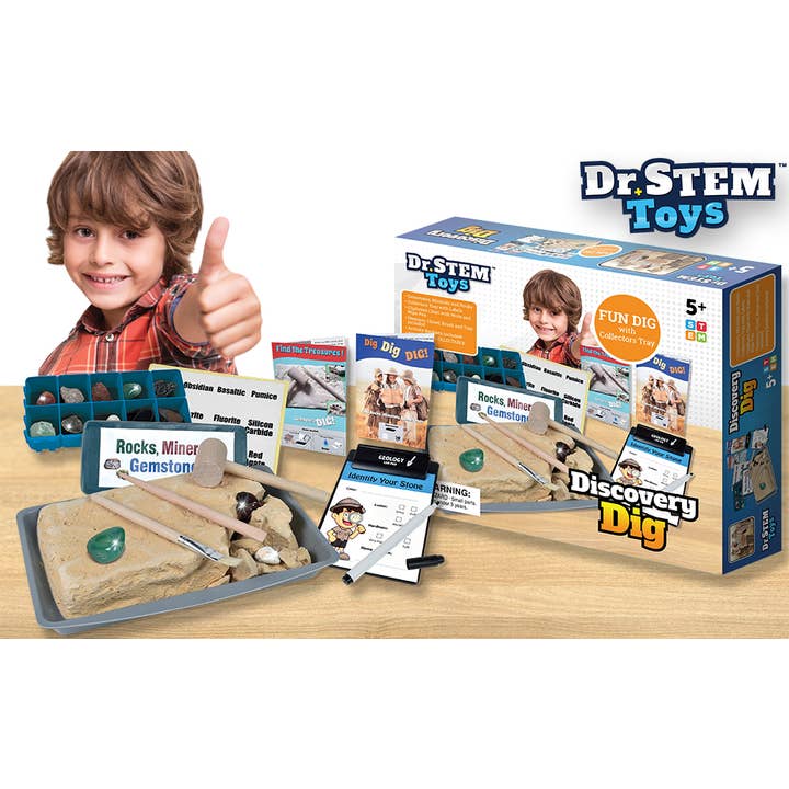 Thin Air Brands - Wholesale Toy Set - Kids - Discovery Rock & Gem Dig set