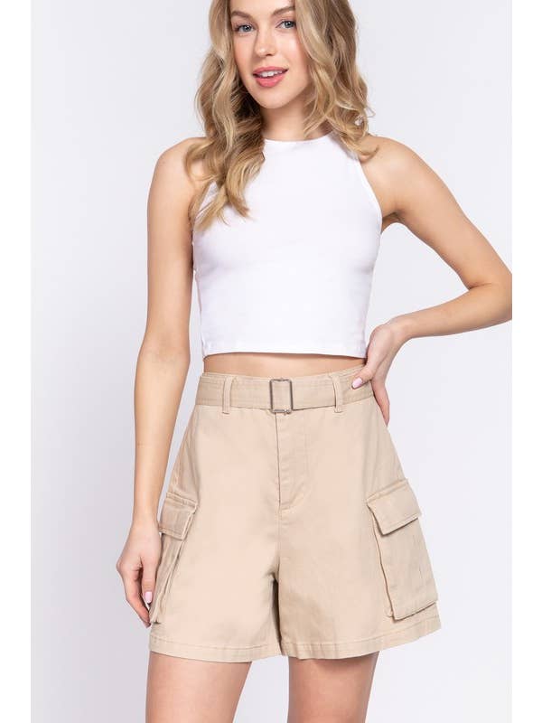 Vanilla Monkey - Wholesale Shorts - Women's - Belted Cargo Shorts7