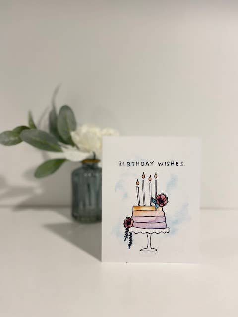 Birthday Card - Floral Cake for wholesale by Ink + Splash