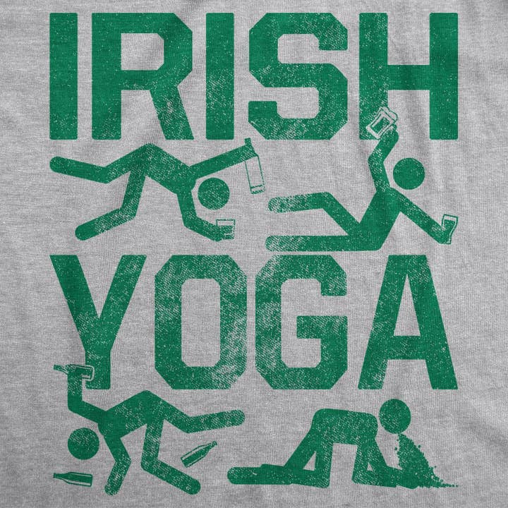 Irish Yoga Men's Tshirt Saint Patrick's Day Graphic Tee for wholesale by Crazy Dog T-Shirts