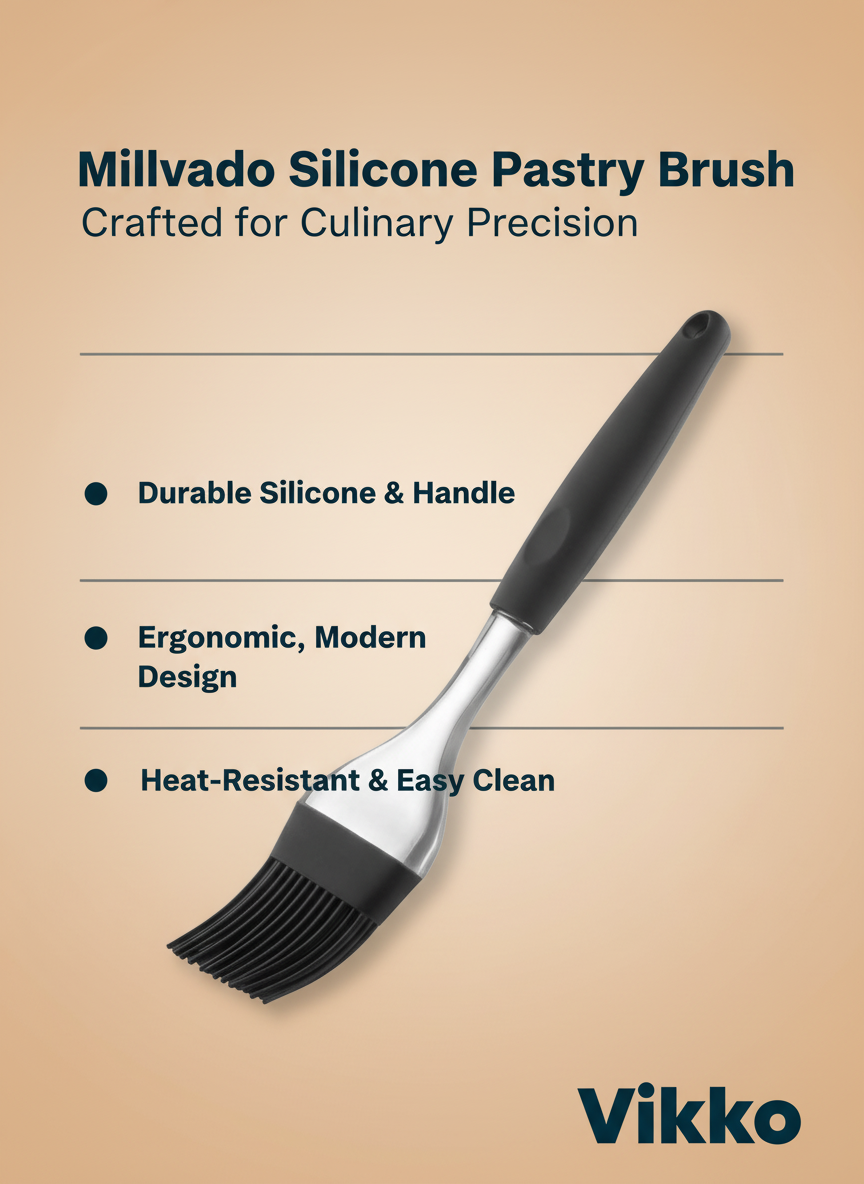 Kadra Kitchenware - Wholesale Kitchen Tool/Gadget - Millvado -  Silicone Pastry Brush, Black3