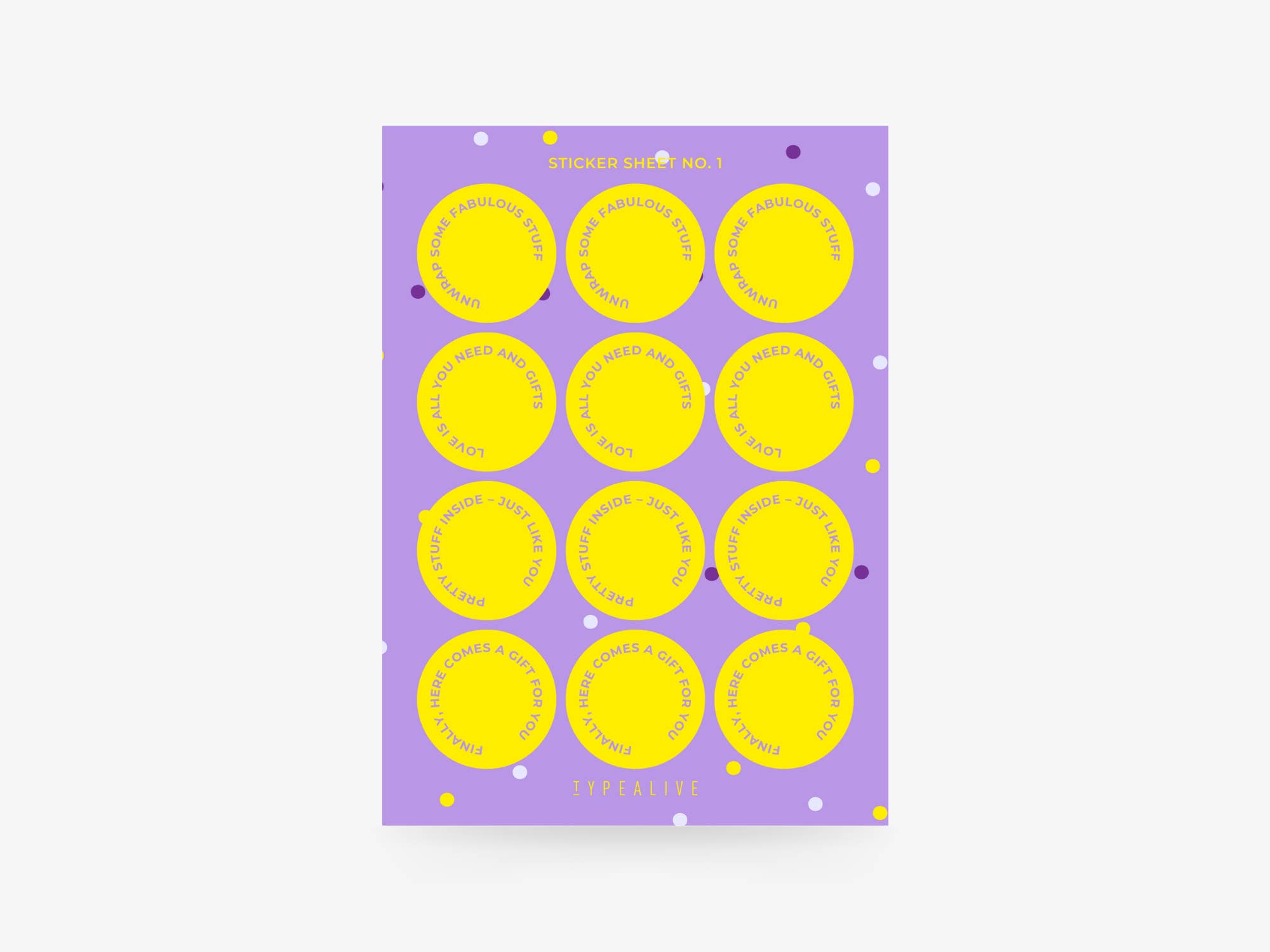 typealive - Wholesale Sticker - Sticker Sheet No. 1