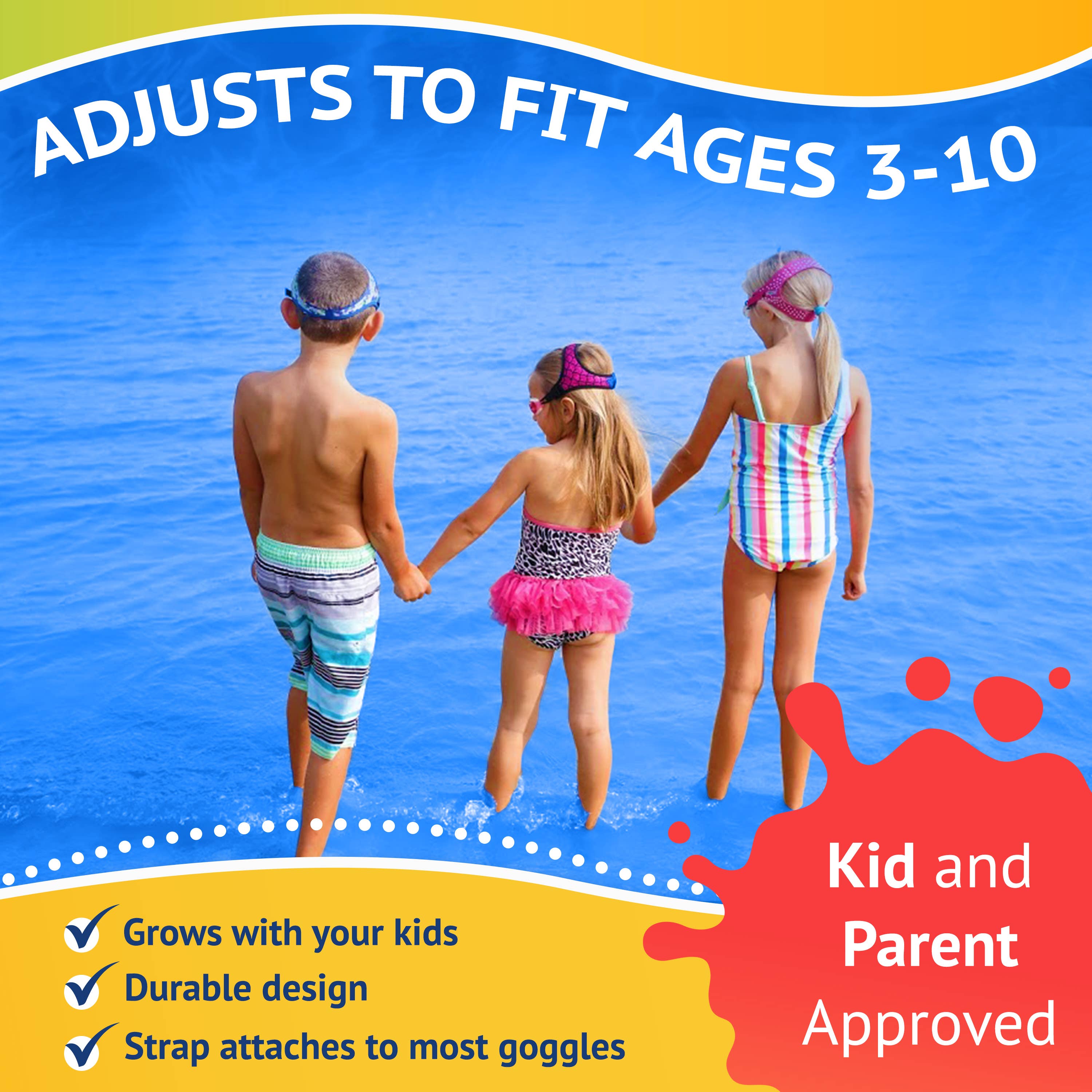 FROGGLEZ Swim Goggles - Vente Lunettes de natation – enfant et bébé - Lunettes de natation Blue Frogz pour enfants3