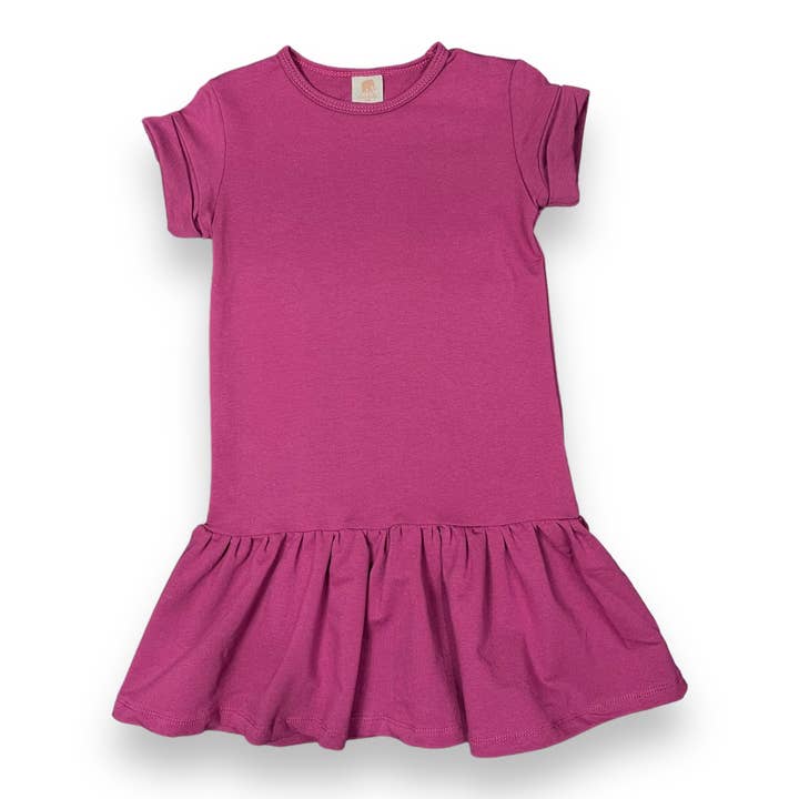 Flounce Bottom Drop Waist Kids Dress for wholesale by Pink Elephant Brands