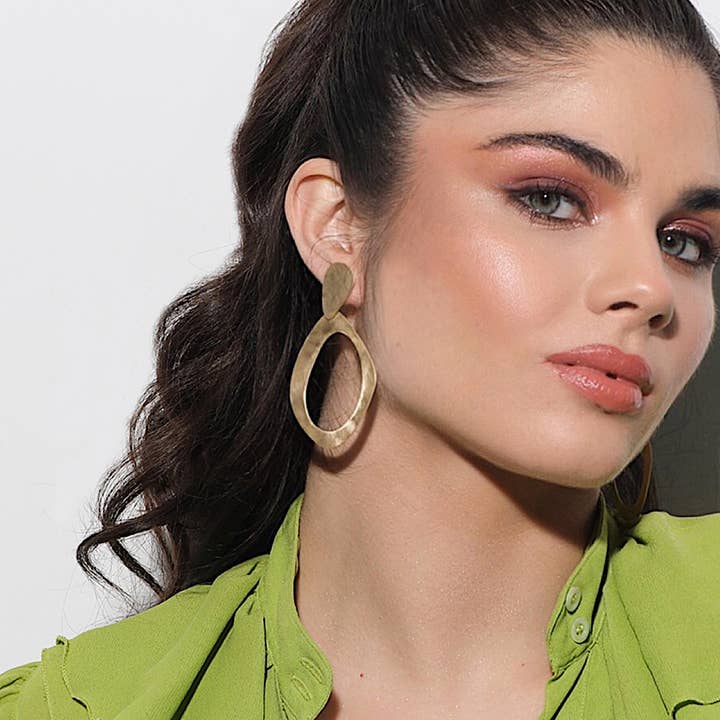 RAS - Wholesale Dangle Earrings - Too Much Gold Plated Big Pendants2