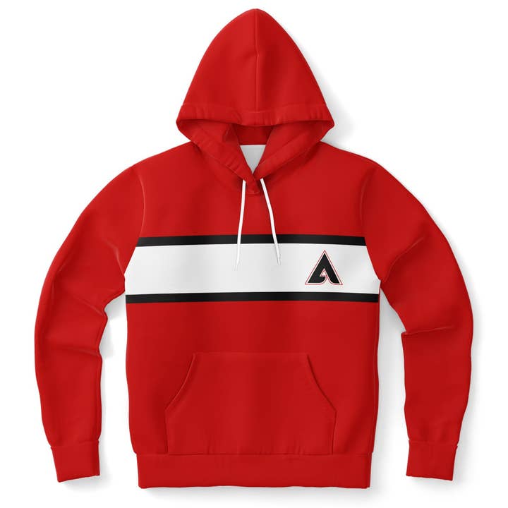 Sweat à capuche urbain Alair II Rouge/Blanc pour la vente par Alair Apparel