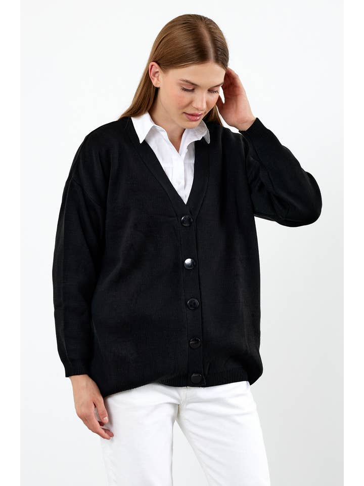 VAV NEW YORK – wholesale Cardigan – Women’s – Women's Solid Color Mid-Length Knit Cardigan Oversized Solid18