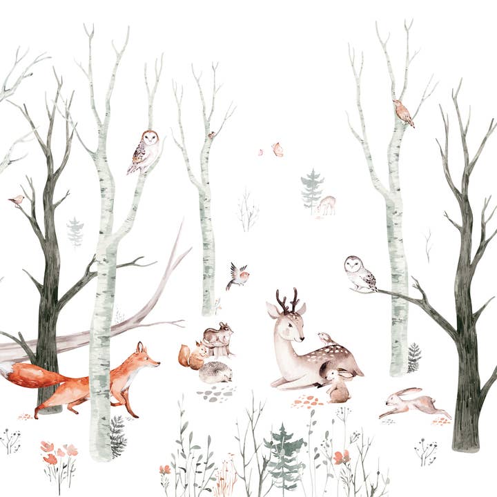 Walloha - Wholesale Wanddecoratie - Kinderen en baby - Dieren behang - FAIRYTALE FOREST - Behang kinderkamer