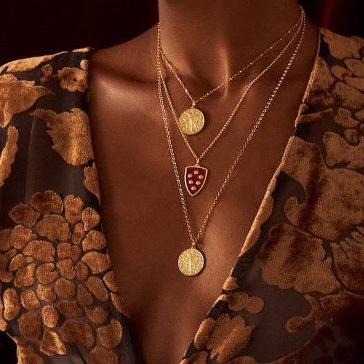 Medici Enamel Shield Necklace for wholesale by Florin Arte Jewelry