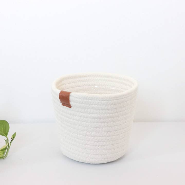 Sprout & About - Wholesale Hanging Planter - Off White Cotton Rope Plant Basket