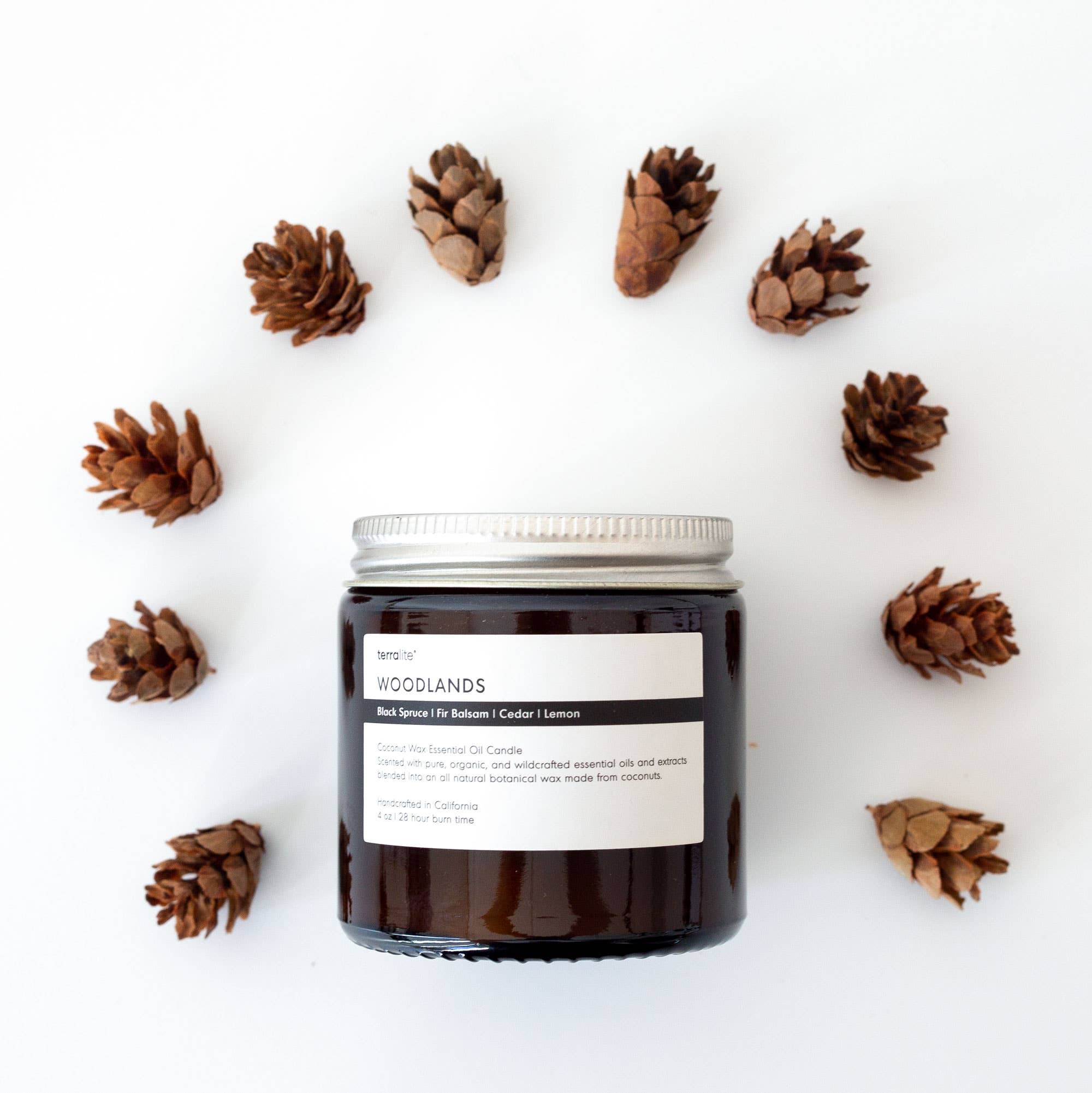 Terralite - Vente Bougie en bocal - WOODLANDS - bougie huile essentielle0