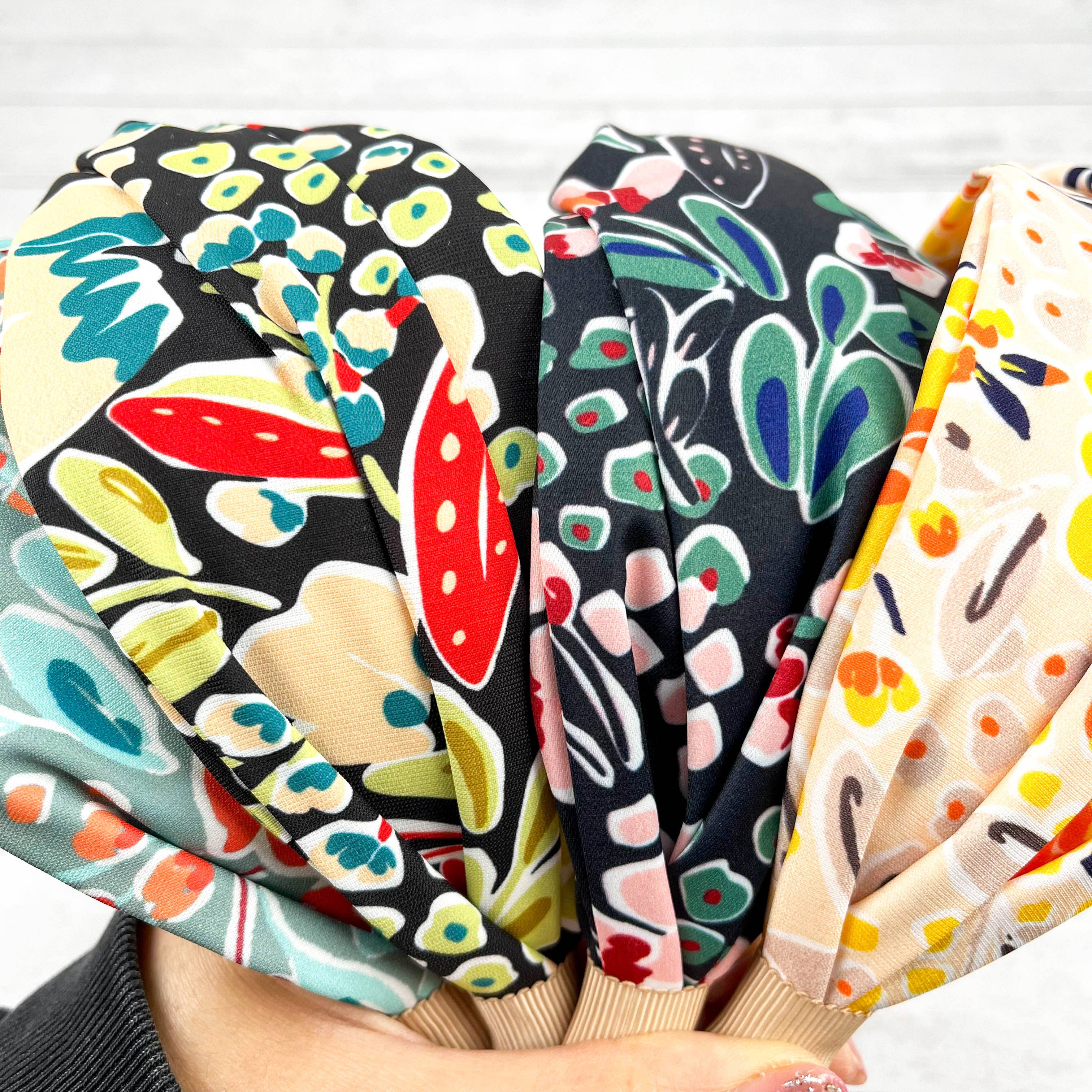 SoapElenGlen - Vente Bandeau – femme - Bandeau noué en chiffon vintage à fleurs5