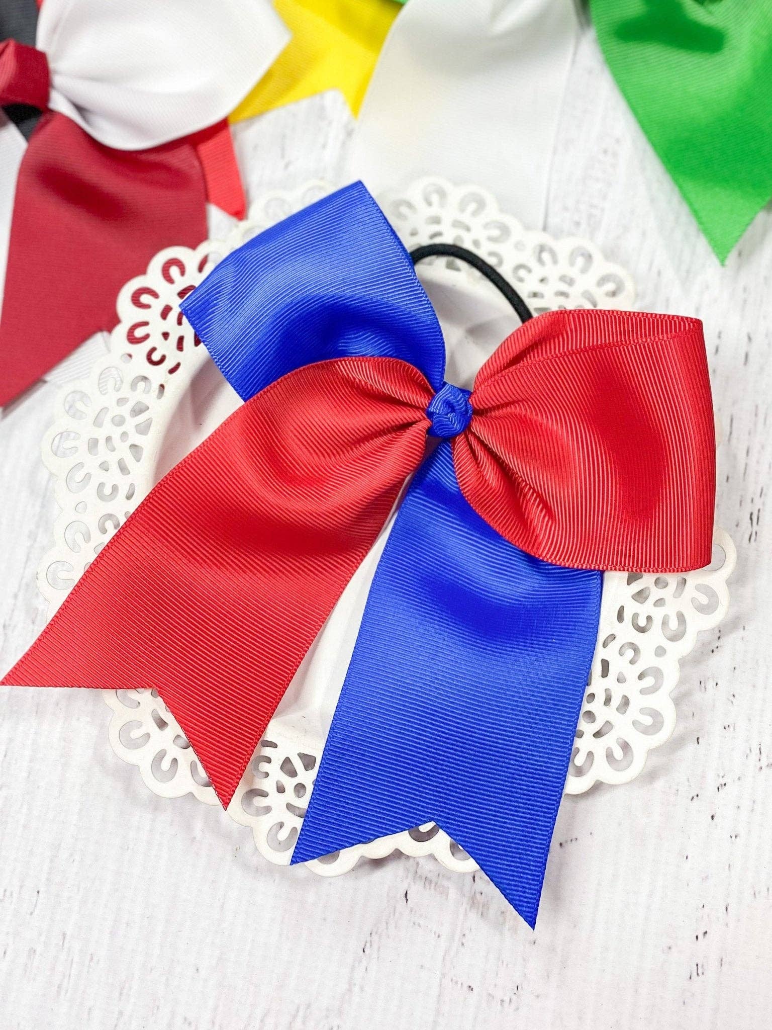 The Hair Bow Company - Wholesale Hair Bow - Kids - School Spirit Cheer Bows - Pony O - 6"13