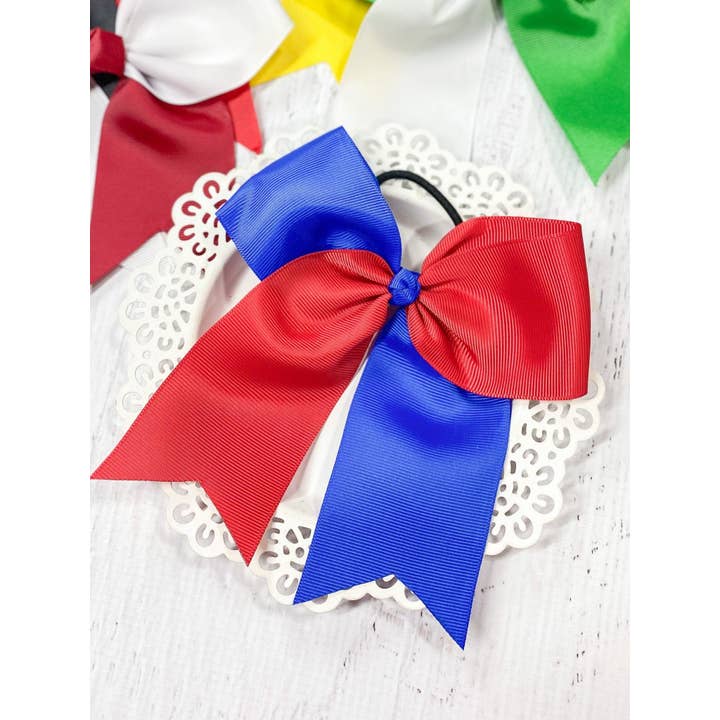The Hair Bow Company - Wholesale Hair Bow - Kids - School Spirit Cheer Bows - Pony O - 6"13