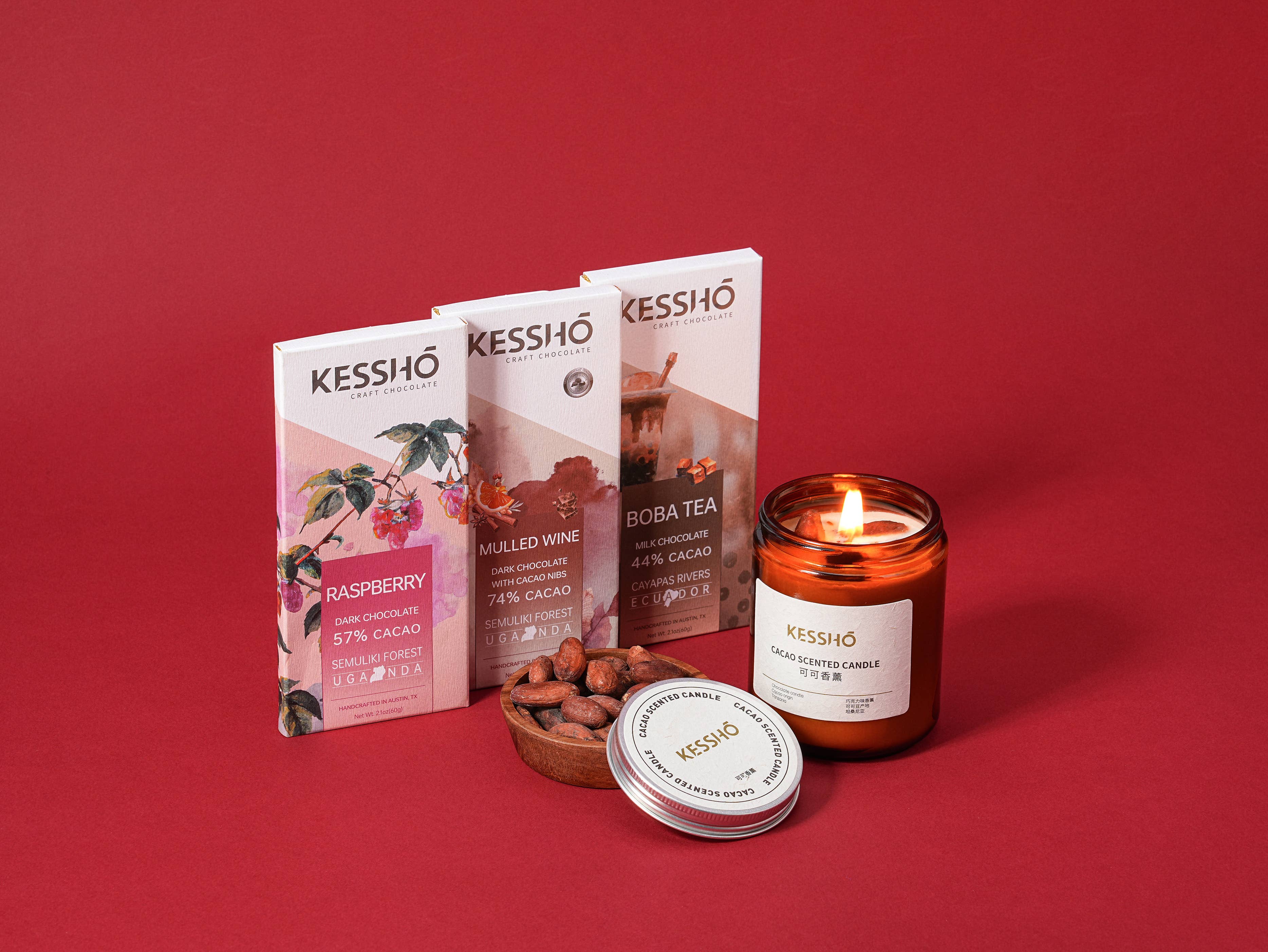 KESSHŌ - Wholesale Chocolate Bar - Raspberry 57% Dark Chocolate  Bar– Single Origin4