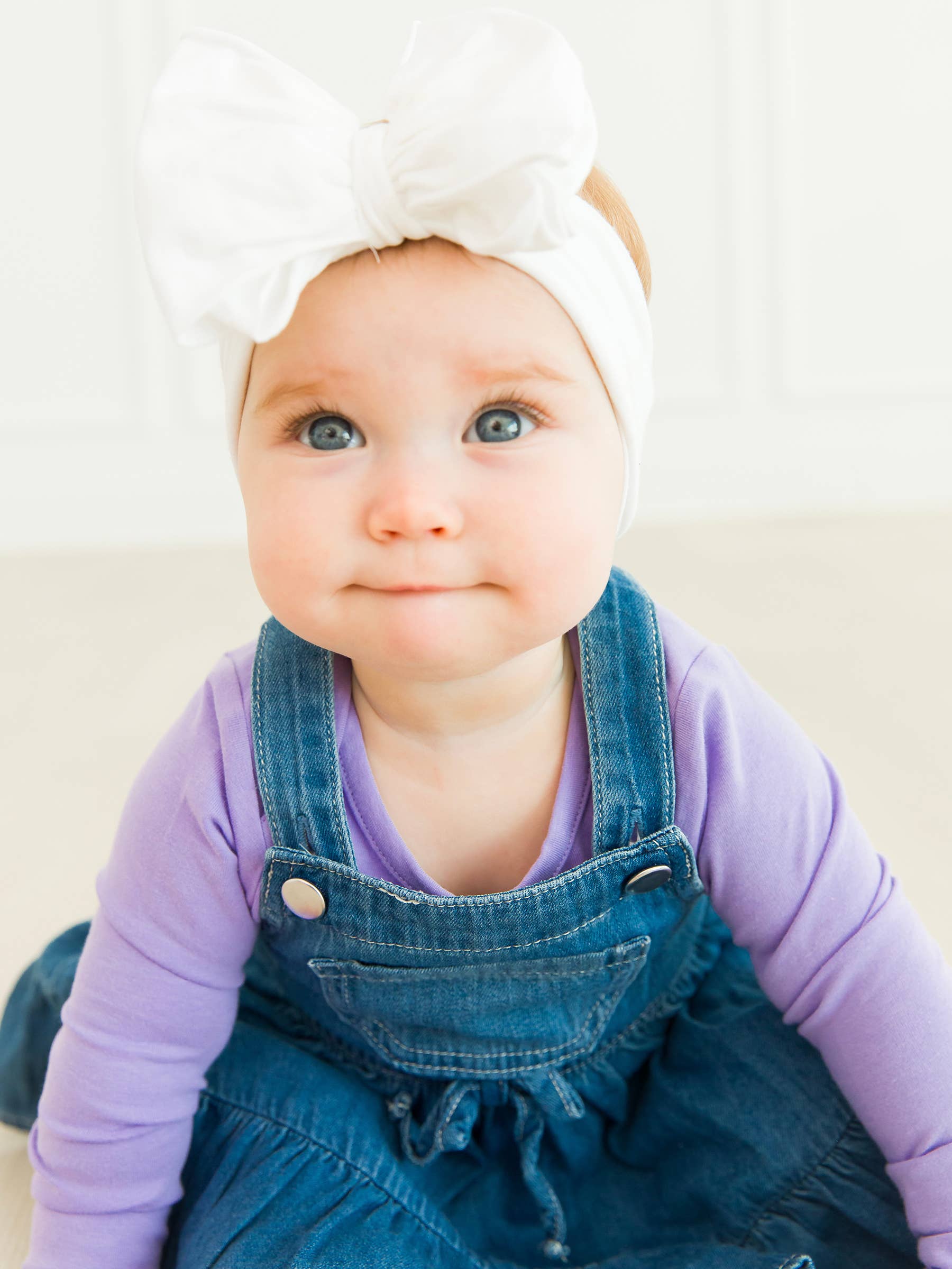 Blue Girls Light Wash Denim Overall Jumper Dress for wholesale on Faire6